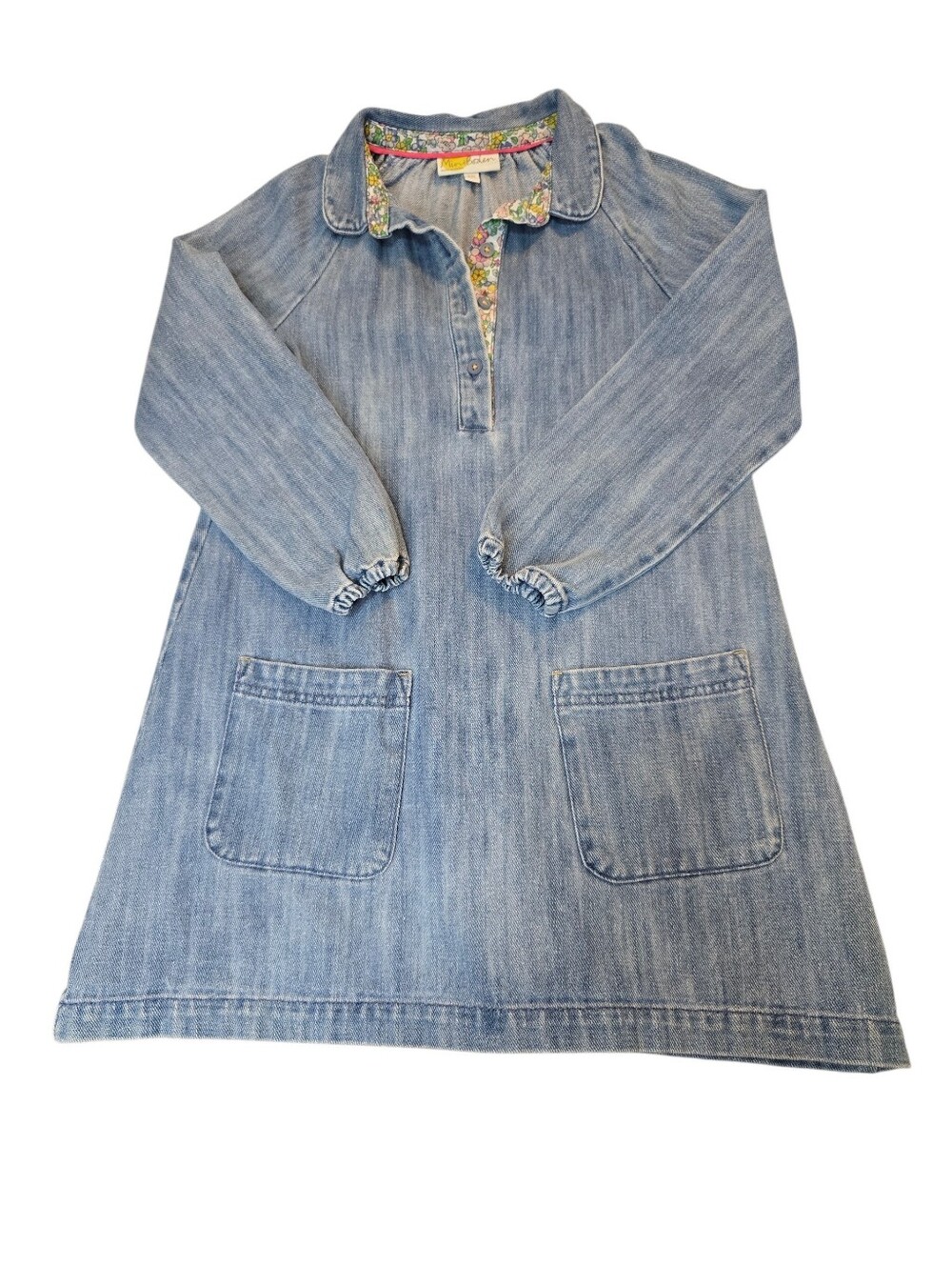 Mini Boden Denim Tunic Dress with Front Pockets